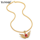 Rhinestoe Angle Wing Necklace