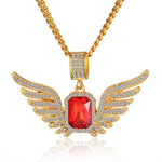 Rhinestoe Angle Wing Necklace